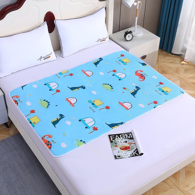 

Waterproof Bed Pad 50x70CM 2 Pieces Reusable Absorbent Mattress Protector with Dinosaur Pattern Suitable for Home and Travel Use One Size