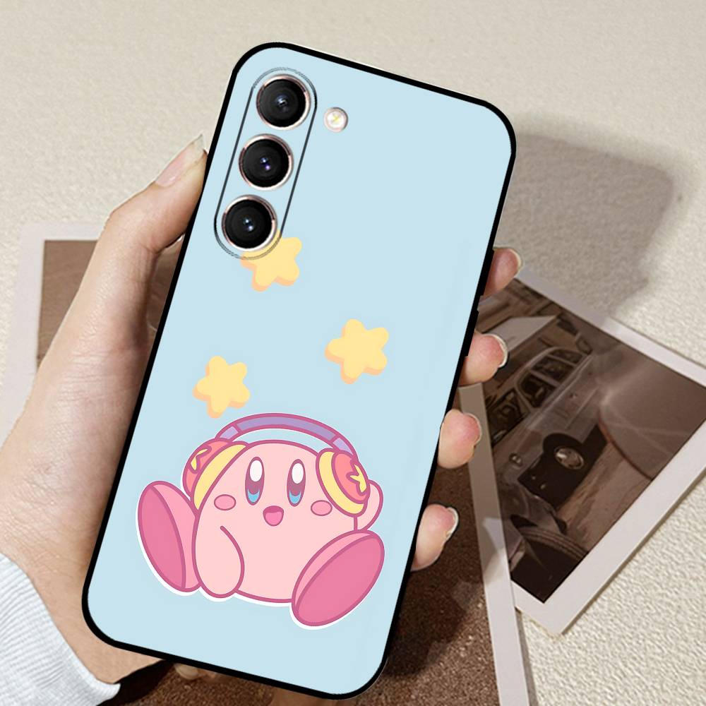 

J-Kirby Phone Case Black Ultra-thin Shockproof Case For Samsung S24/S25/S22/S30/Note20/Lite/Ultra/5G/Plus/FE S21plus
