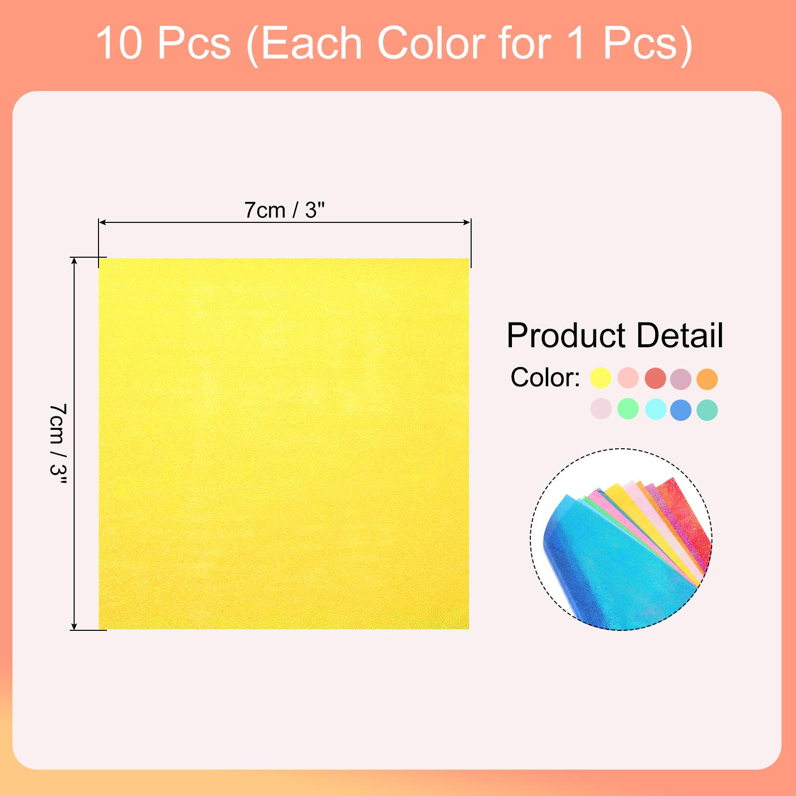 

100 Sheet Glitter Origami Paper Shiny Sparkly Square Folding Paper Iridescent Paper for DIY Art, Craft Decor Mixing Colors