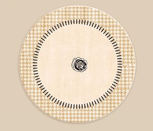 Light Luxury Carpets for Living Room Thick Plush Study Floor Mat Cream Style Bedroom Decor Round Carpet Fluffy Soft Bedside Rug