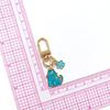 Cartoon Kitten Keychain Pendant with Pearl Shell & Mini Flower Zipper Pull Ornament