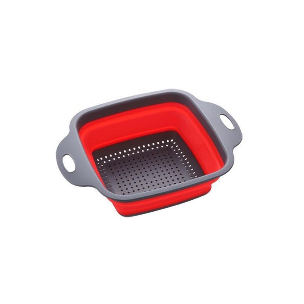 Square Folding Drain Basket, Leaking Basket, Fruit Basket, Vegetable Washing Basket, Home Fruit Basket
