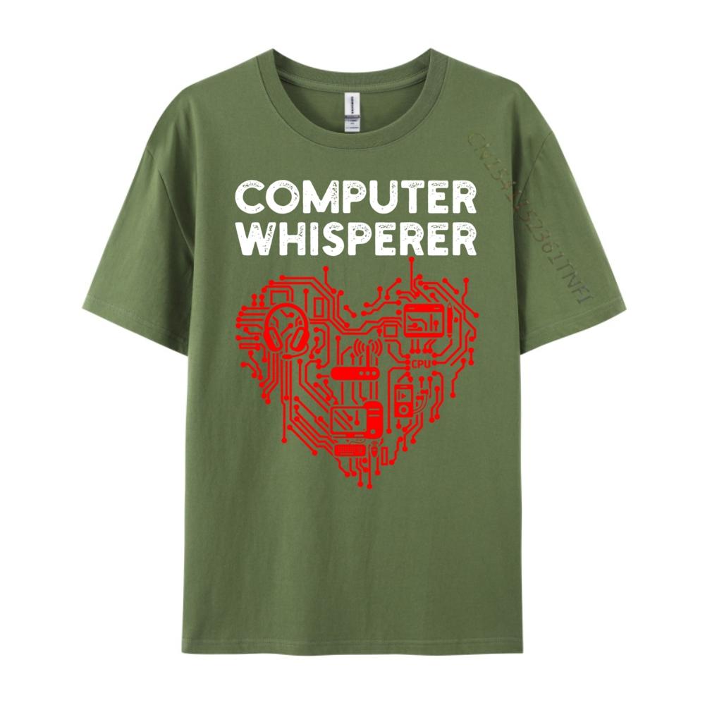 Funny It Heart Computer Whisperer Brand Clothing Mens Clothing Outdoor Oversized T Shirt Graphic T Shirt Comfortable
