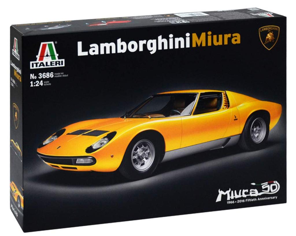 Italeri Lamborghini Miura Plastic Model Kit IT3686 1/24