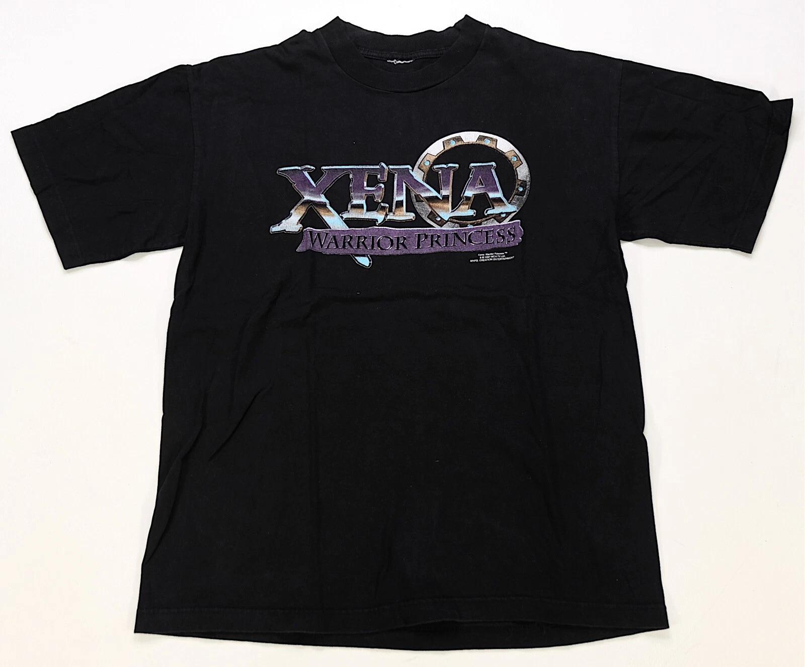 Rare Vintage Xena The Warrior Princess 1997 TV Series Promo T Shirt 90s Black S