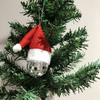 12pcs Christmas Decoration Balls Red Christmas Hat Mirror Disco Ball Pendant Xmas Tree Hanging Ornaments Home Party Decoration Gift