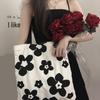 2025 Korean Style Heart Cloud Polka Dot Canvas Tote for Women