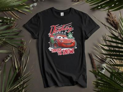 Dashing Through The Snow Faded Cars Hoodie Tshirt Men Women Unisex AD265