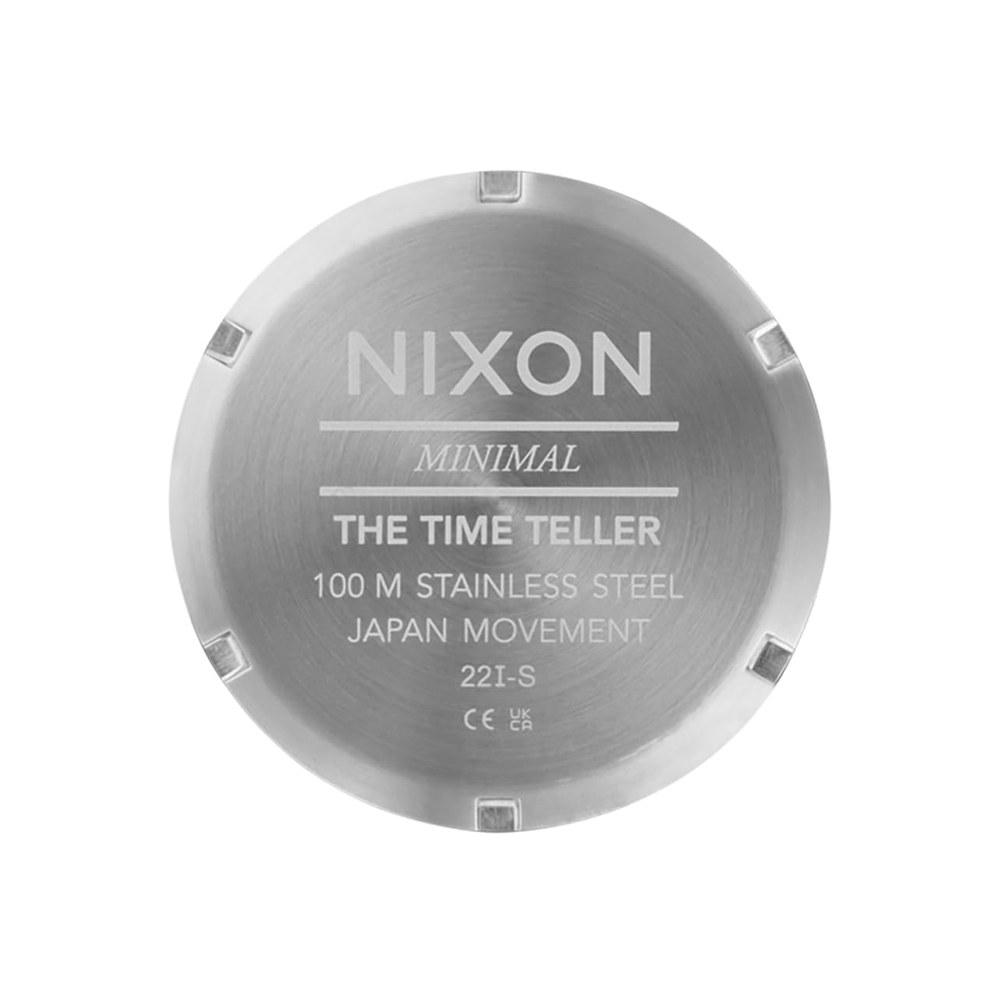 NIXON Time Teller A045 Men's 100m Water Resistant Analog Fashion Watch 37mm Stainless Steel Band