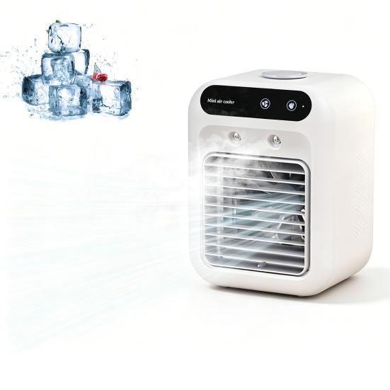 Tragbarer Klimaanlagenventilator, 2-in-1 Mini-Kühler und Luftbefeuchter, Leiser Persönlicher Kühlventilator für Zuhause, Büro, Außenbereich