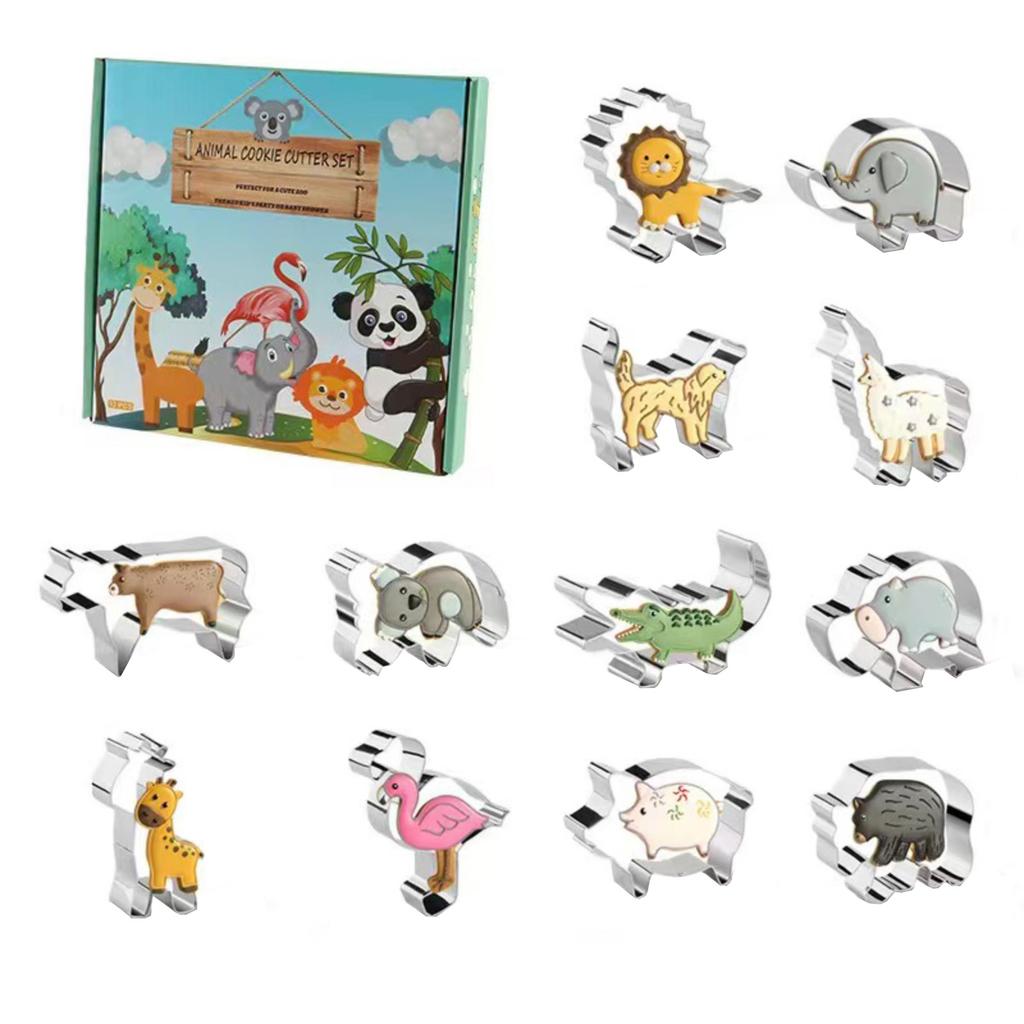 12PC Cookie Cutter Set - Fondant  Tools With Storage Case For Baking And Making