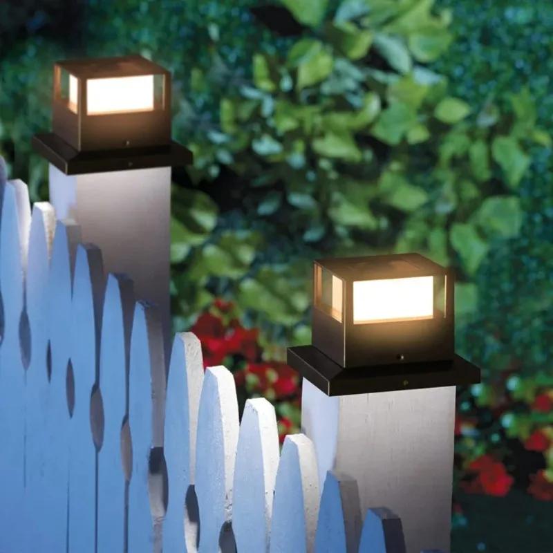 Wasserdichte Led-Licht Zaun Lampe Solar Panel Rohr Garten Straße Solar Landschaft Lampe Licht Heißer Solar Säule Post Kappe neue