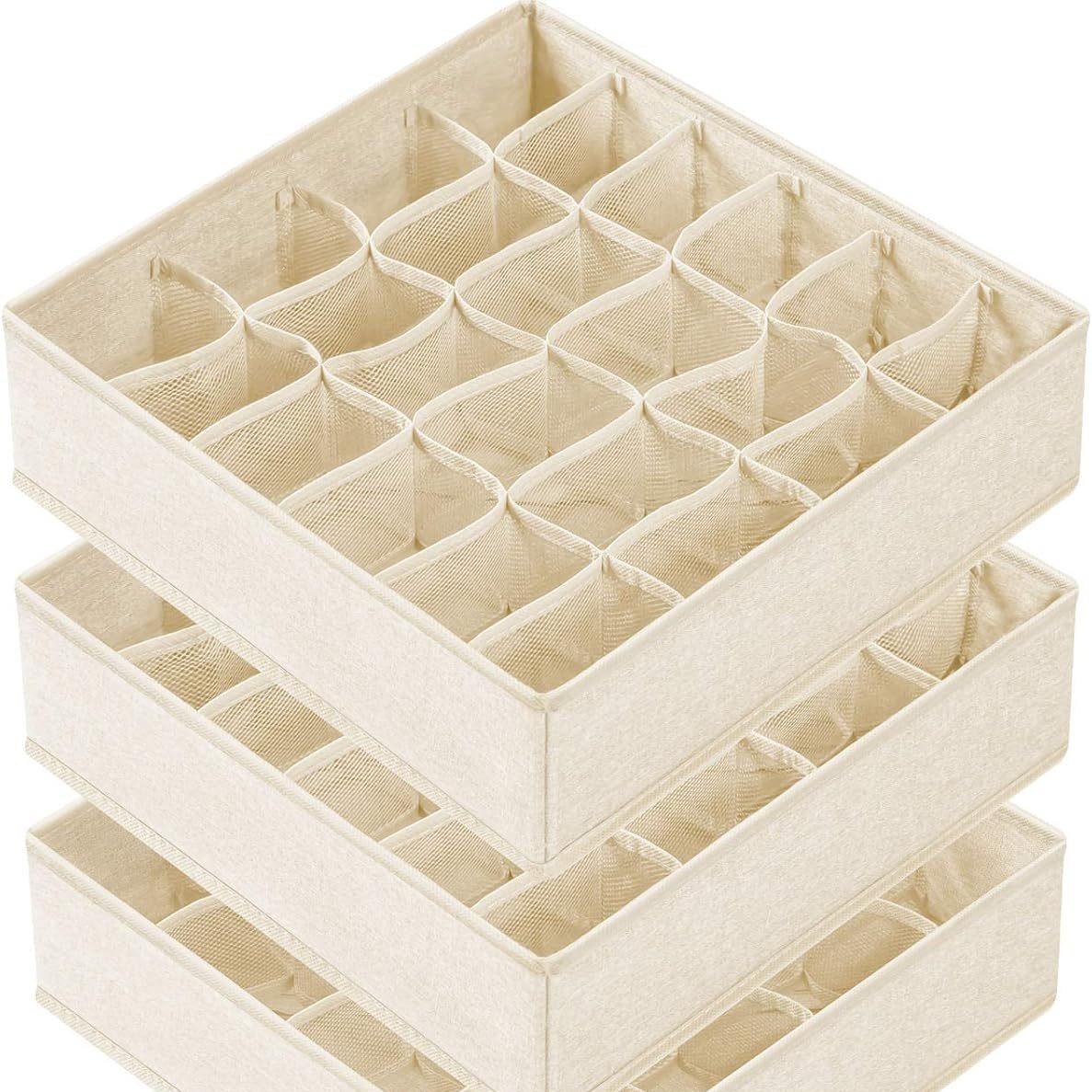 Socks & Underwear 24-Grid Foldable Drawer Organizer