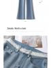 Light Color Rhinestone Lace Flared Jeans - Women's 2025 Retro Style