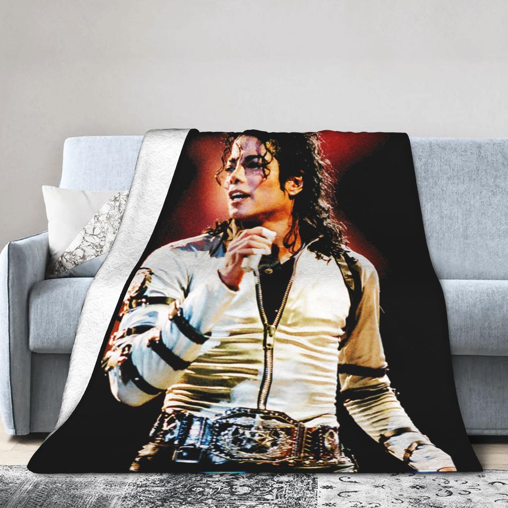 MJ Pop King Blanket Cover Fleece Ultra-Soft Throw Blanket for Bed Bed Rug