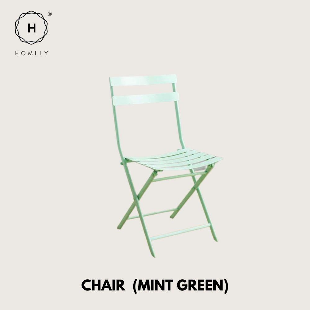 Homlly Ostoo Folding Outdoor Patio Balcony Table and Chairs (2PCS)