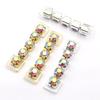 New 10Pcs13 * 55MM Single Row Fully Transparent Rhinestone Bikini Connection Button Swimsuit Bikini Decorative Metal