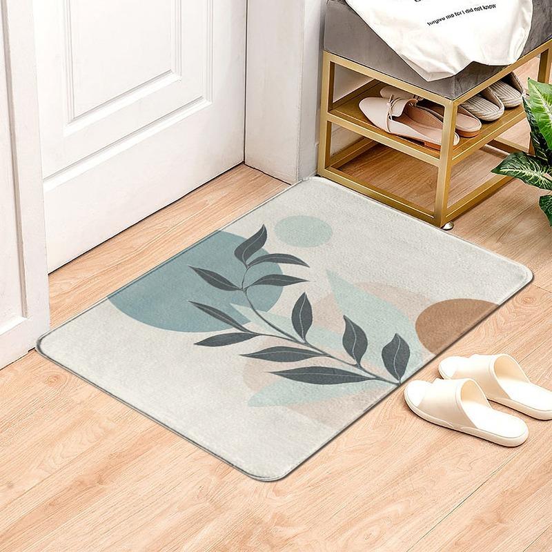 Green Plant Rainforest Leaf Carpet Living Room Carpet Hallway Balcony Doormat Kitchen Bathroom Non-slip Floor Mat Bedroom Rug