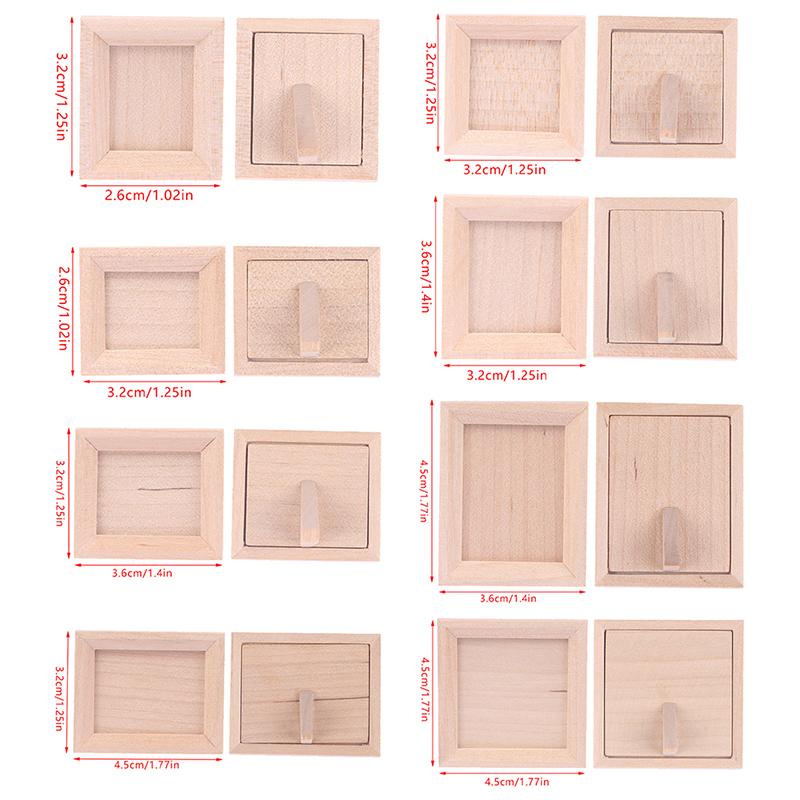 1Set 1:12 Dollhouse Miniature Photo Frame With Rear Cover Simulation Furniture Model Living Scene Decor Toy Doll House Accessories
