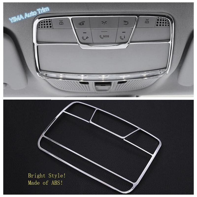 Shiny Car Roof Reading Lamp Lights Frame Cover Trim Fit For Mercedes Benz E-Class E CLASS W213 2016 - Interior Accessories