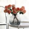 Bubble Patterned Belly Glass Vase Accessories Home Room Dining Table Flower Arrangement Decoration Homestay Villa Desk Ornaments