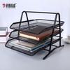 3-Tier Metal Mesh File Tray, Desktop Storage File Organizer/document Rack/file Basket, 3-Layer File Tray