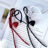 Lovely Heart Keychain Braided Rope Keyring Bag Charm Handbag Charm Bag Pendant Ornaments Car Keychain Decorations