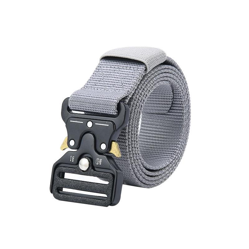Elastic Tactical Nylon Belt with Alloy Buckle, Popular for Outdoor Use, Customizable Size