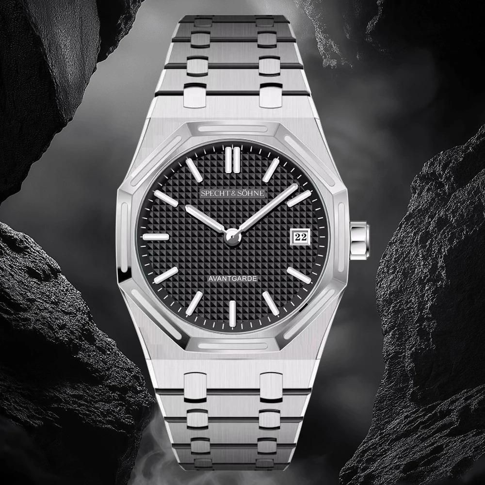 Specht & Söhne 2025 New fashion Watch For Men Quartz Movt Sports Watches Octagon Stainless Steel Sapphire Crystal 50M Waterproof