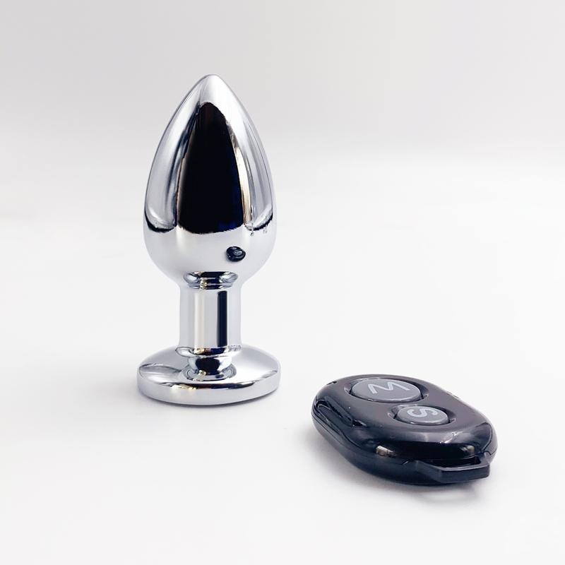 BDSM Metal Anal Plug Wireless Remote Control Vibrators Stainless Steel Vibrating Butt Plug Masturbation Dildos Adult Sex Toys