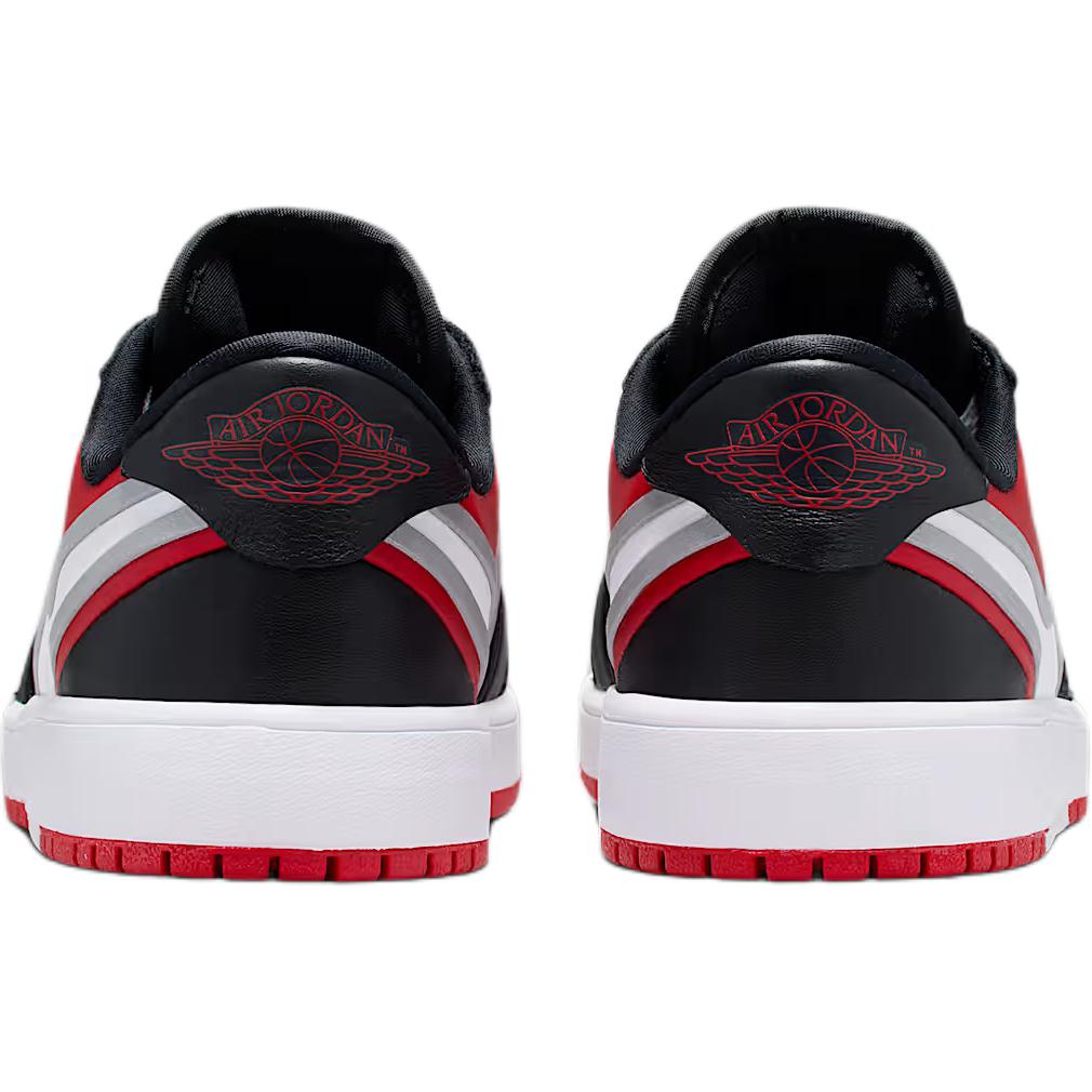Jordan 1 Basso RM Moda Confortevole Durevole Scarpe da Skate Basse per Bambini Sneakers per Bambini Rosso Nero HQ2024-600