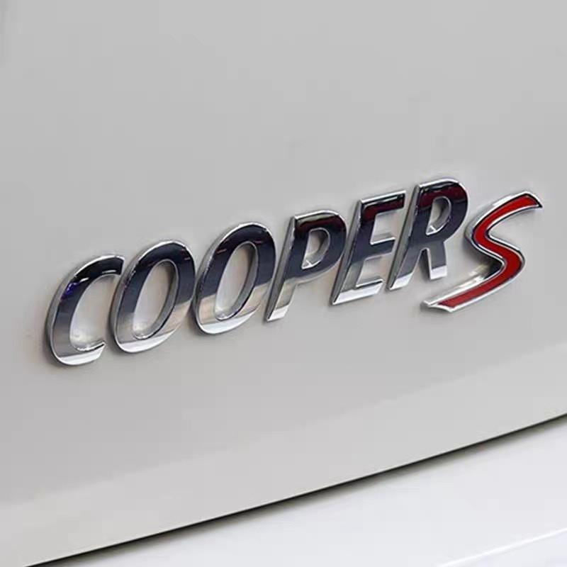 MINI COOPER 3D ABS Cooper S Car Logo Letter Emblem Rear Tail Box Label Four-Wheel Drive Sticker For BMW MINI COOPER
