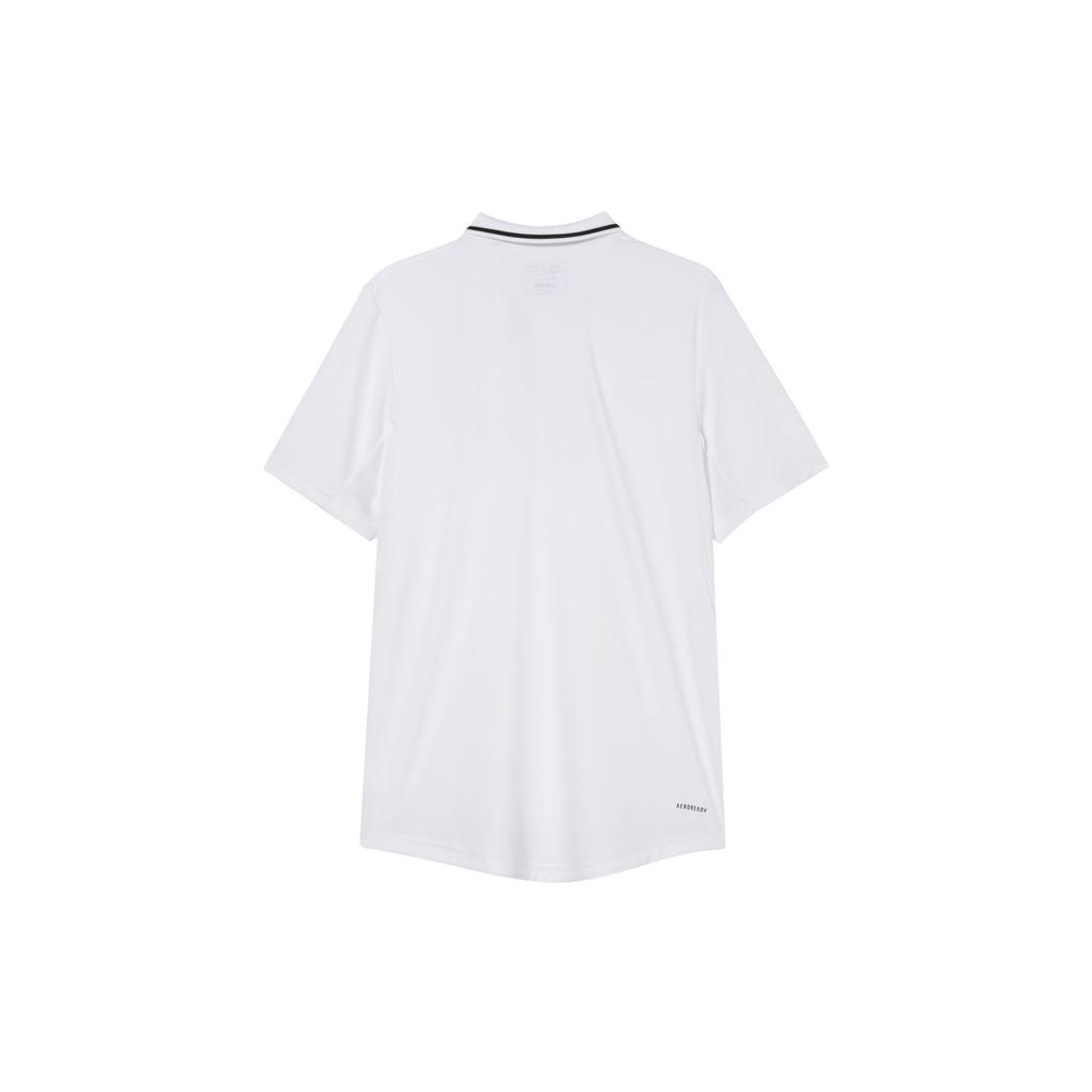 Adidas Solid Color Sports Casual Short Sleeve Polo Shirt Men Tops White HS3245