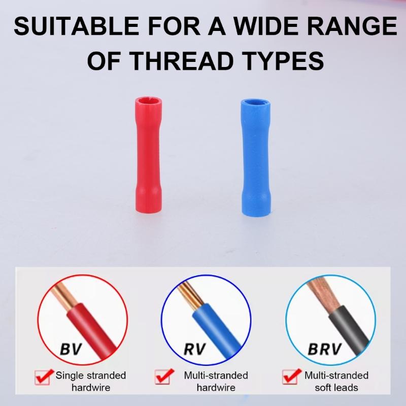 300 Stück Crimp-Steckverbinder Sortiment Set Stecker und Buchse Draht-Gabelverbinder für Elektrische Verkabelung Auto-Sound-Lautsprecher