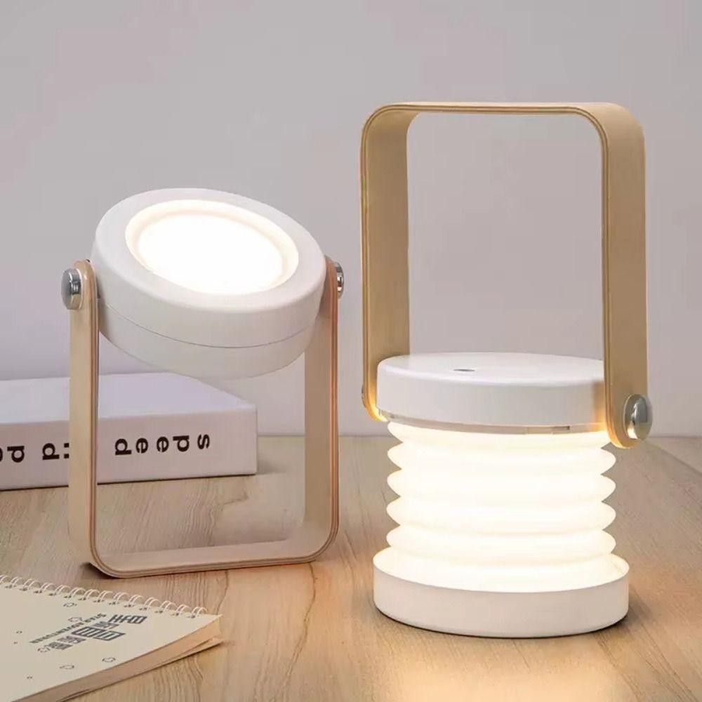 Creative Foldable Night Lights Wood Handle Reading Lamp Folding LED Table Lamp  Reading