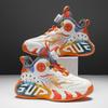 2025 winter new children's cotton shoes, velvet warm and cold-proof boys and girls basketball shoes, rotating buckle student sports shoes