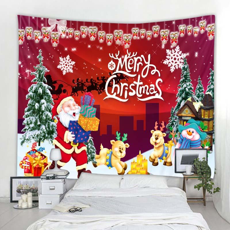 Санта-Клаус камин подарок настенный гобелен Рождественская елка спальня гостиная — фото 5