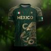 Camisa de Futebol do México Para Homens Mulheres Jovens Verão Respirável Casual Camisa de Futebol Secagem Rápida Camiseta Esportiva Para Jogo e Treino