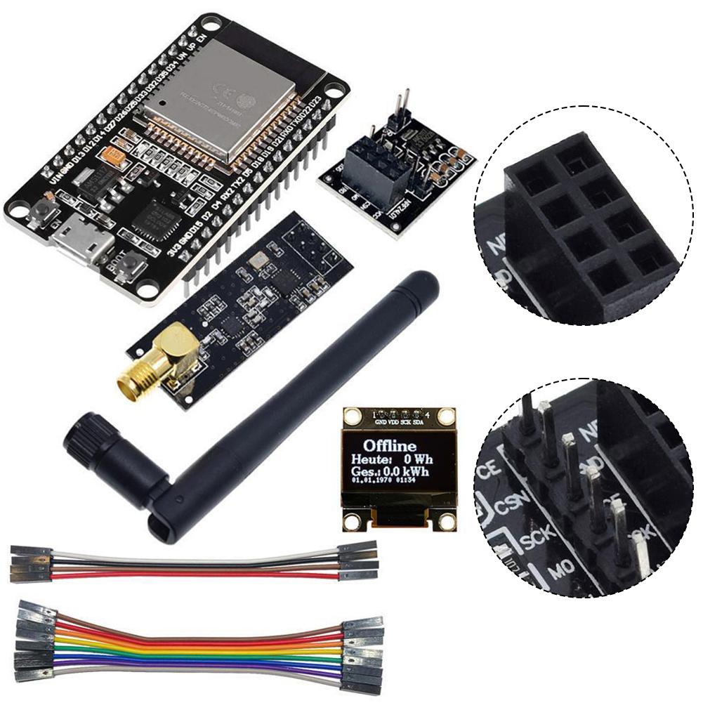Open DTU For Hoymiles DIY Kit Display For ESP32 For NRF24L01 Antenne Socket Kabel Home Improvement Electrical Supplies
