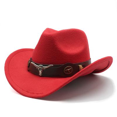 Winter Damen Herren Wolle Hohl Western Cowboy Hut mit Mode Gürtel Gentleman Lady Jazz Cowgirl Toca Sombrero Cap