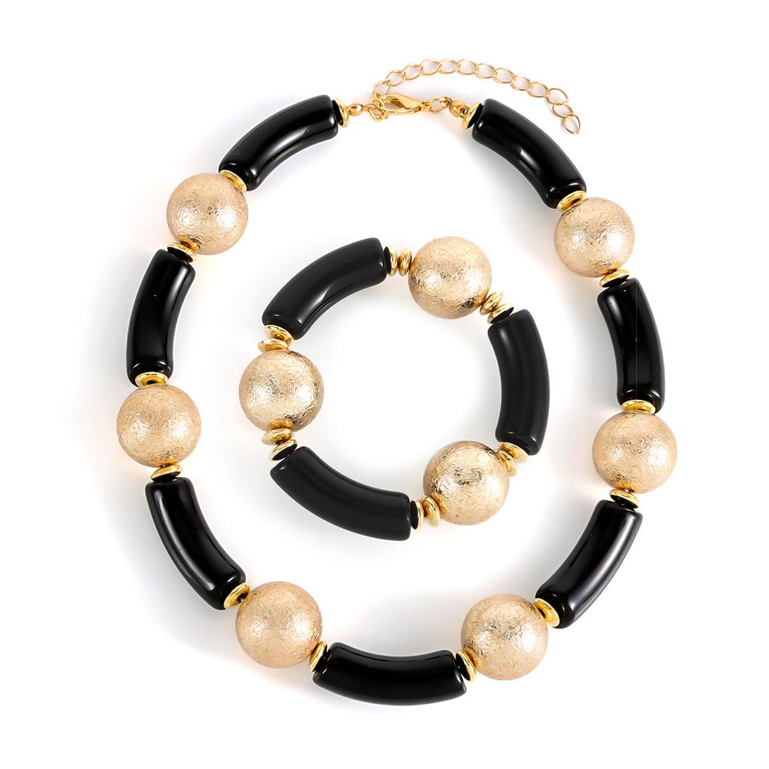 

Акриловое бамбуковое кольцо Ювелирные изделия Персонализированный Преувеличенный Крупный Браслет-ожерелье