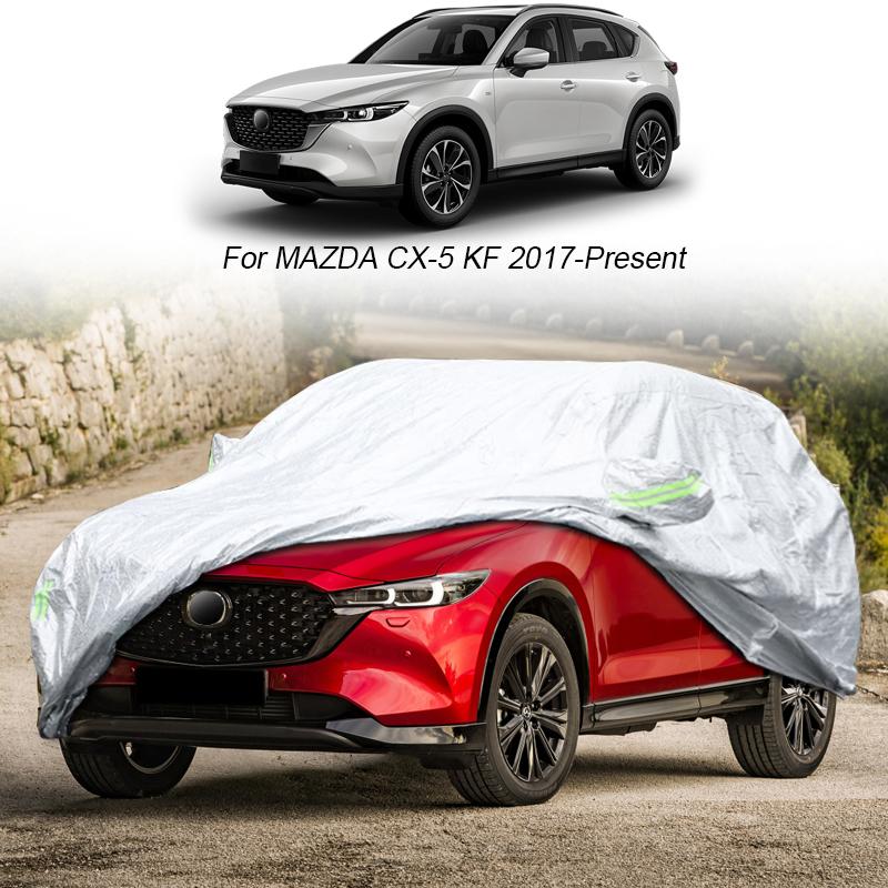 Volle Auto Abdeckung Regen Frost Schnee Staub Wasserdicht Für MAZDA CX-3 DK CX-30 DM CX-5 KF CX-50 VA CX-60 KH CX-8 KF CX-9 TC MX-30 DR