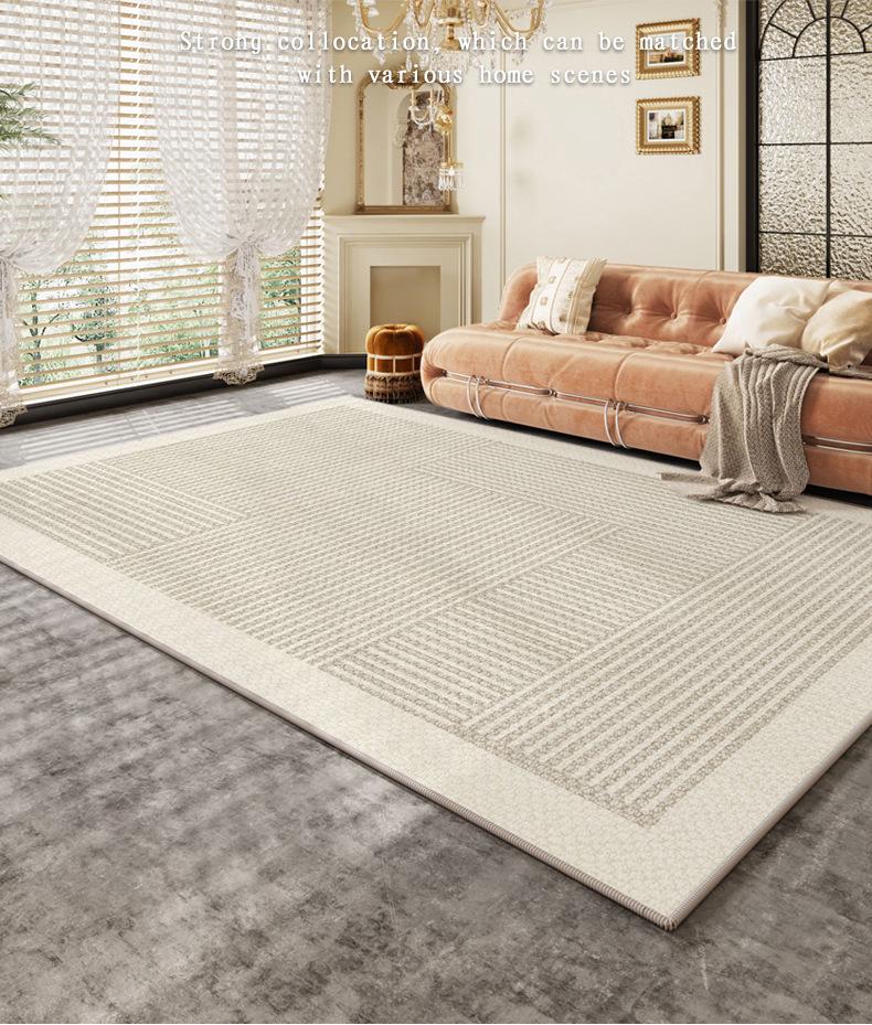 2024 Modern Simple Loop Velvet Bedroom Carpet - Autumn/Winter Home Floor Mat, Bedside & Living Room