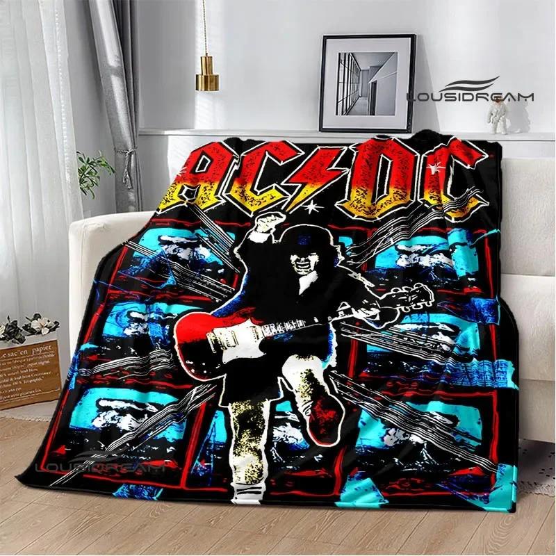 Rocková kapela AC/DC retro potištěná deka Flange hřejivá deka piknikové deky cubre cama throw deka podšívka do postele dárek k narozeninám