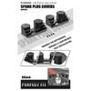 Motorcycle Finned Spark Plug Covers for Harley Dyna Fat Bob FXDF Street Bob FXDB 2008-2017 Low Rider FXDL Wide Glide 1993-2017