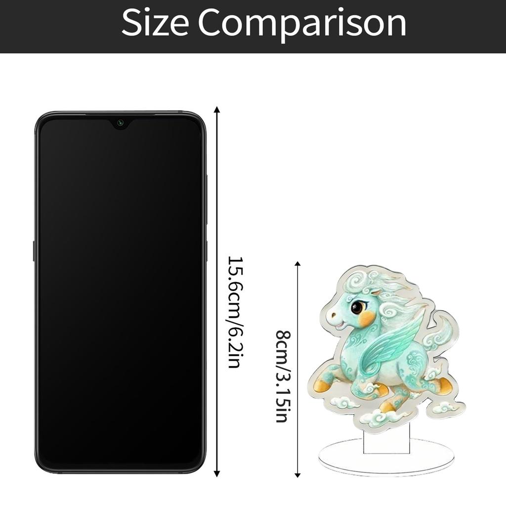 2D Acrylic Standee Featuring A Galloping Horse - Collectible Souvenir And Desktop Ornament