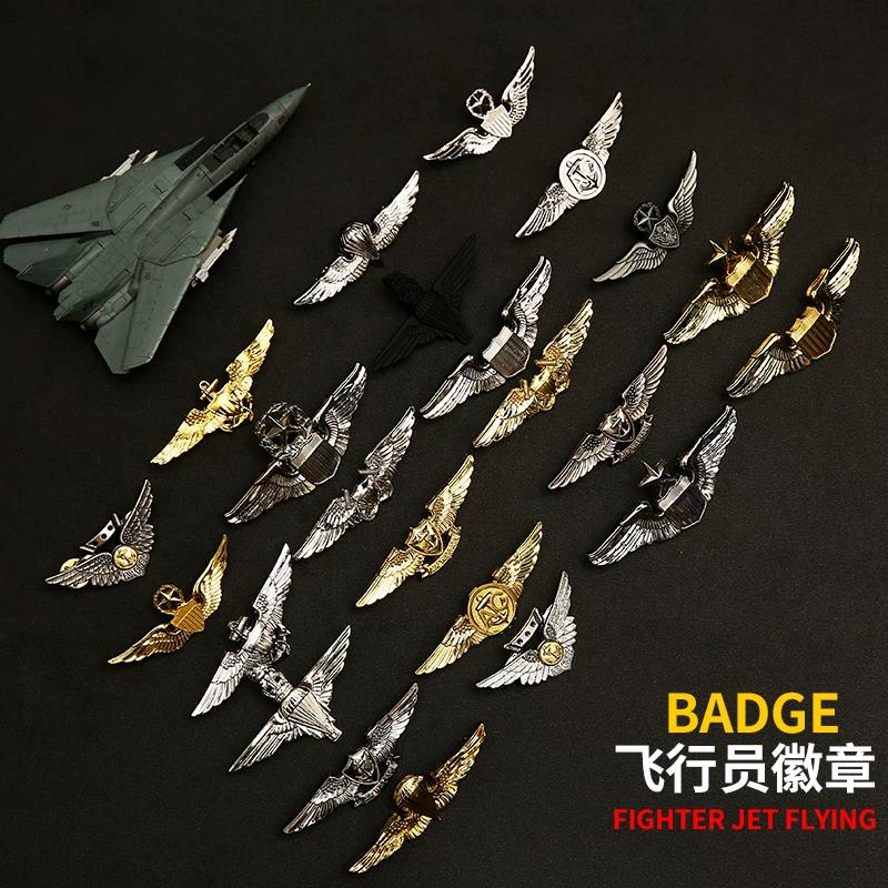 Aviation Pilot Badge Military Fan Parachute Badge Skill Badge Badge Brooch Medal Hat Badge