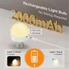 Rechargeable Light Bulbs with Remote - E26 Battery Operated Light Bulb compatible with Non-Hardwired