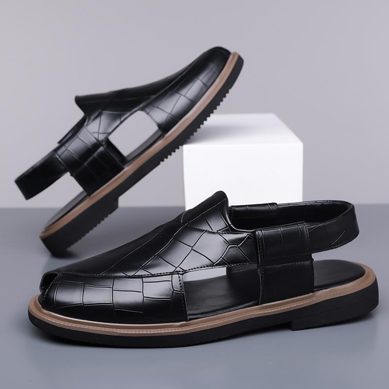 2026 New Arrival Casual Leather Sandals  N-slip Walking Shoes High Quality Comfy Mens Flat Designer Shoes Outdoor Shoes