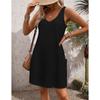 Casual Tank Dress with Pockets Summer Bohemian Beach Dresses Floral T-shirt Dresses for Women